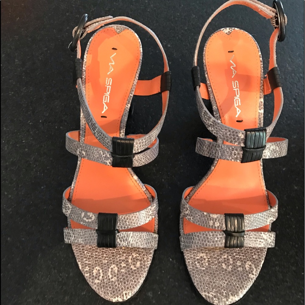 Via Spiga Gray/Natural Sandals